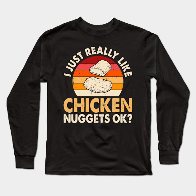 Powered By Chicken Nuggets T Shirt For Women T-Shirt T-Shirt Long Sleeve T-Shirt by Xamgi